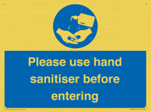 Please use hand sanitiser